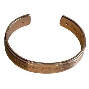 Mary Kay Rose Gold Tone Cuff Bracelet "Make Me Feel Important: Rhinestones